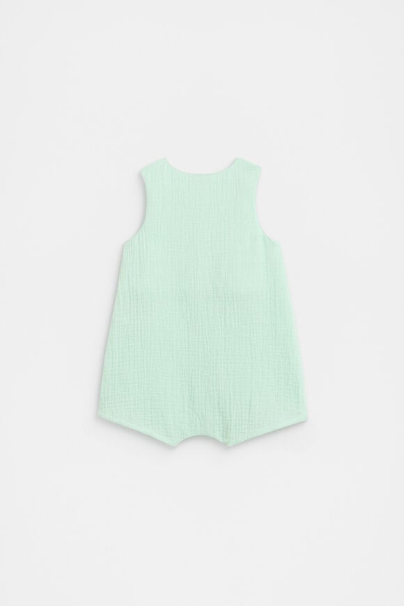 Spot Pocket Romper  Mint  hi-res