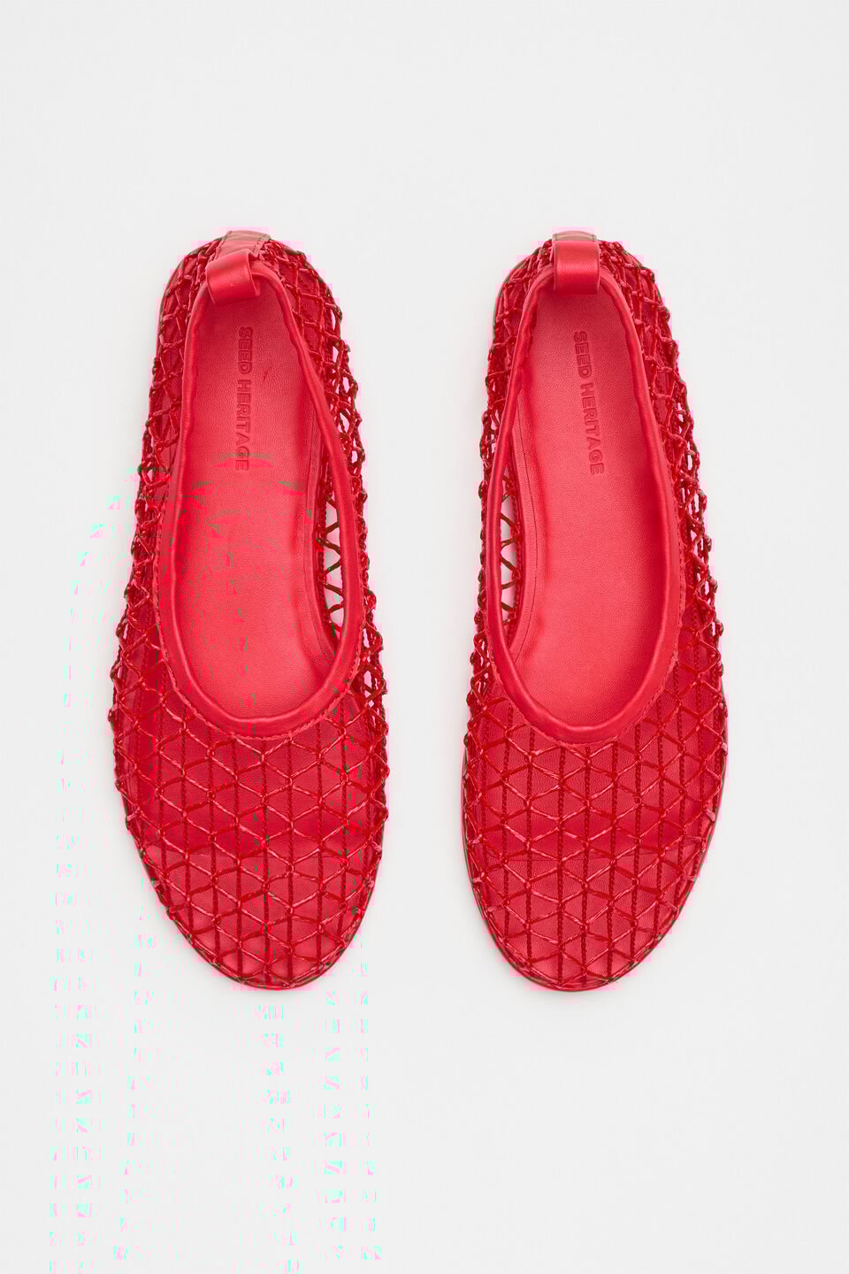 Parker Open Weave Ballet Flat  Electric Crimson