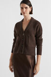 Merino Wool Pocket Cardigan  Dark Espresso  hi-res