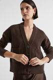 Merino Wool Pocket Cardigan  Dark Espresso  hi-res