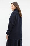 Merino Wool Roll Neck Side Split Knit  Twilight Blue  hi-res
