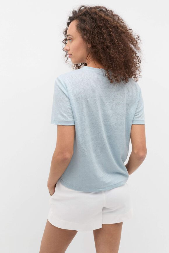 Linen Neat Tee  Bluebell  hi-res