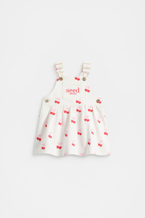 Embroidered Denim Pinafore  Canvas  hi-res