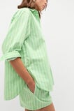 Cotton Stripe Pocket Shirt  Green Apple Stripe  hi-res
