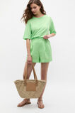 Linen Relaxed Tee  Green Apple  hi-res