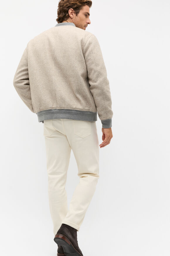Wool Blend Bomber Jacket  Cashew Marle  hi-res