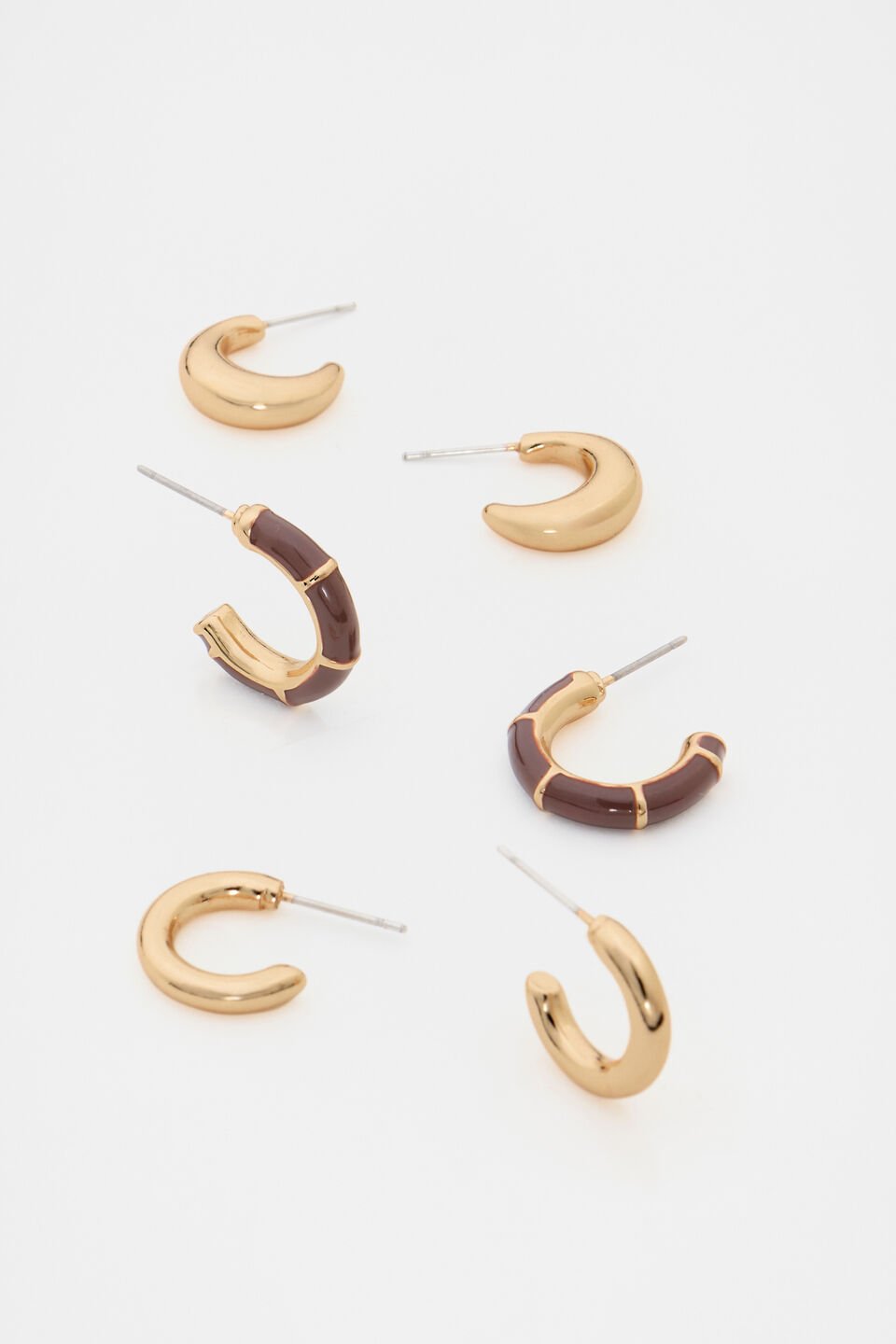 Enamel Hoop Ear Pack  Merlot
