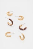 Enamel Hoop Ear Pack  Merlot  hi-res