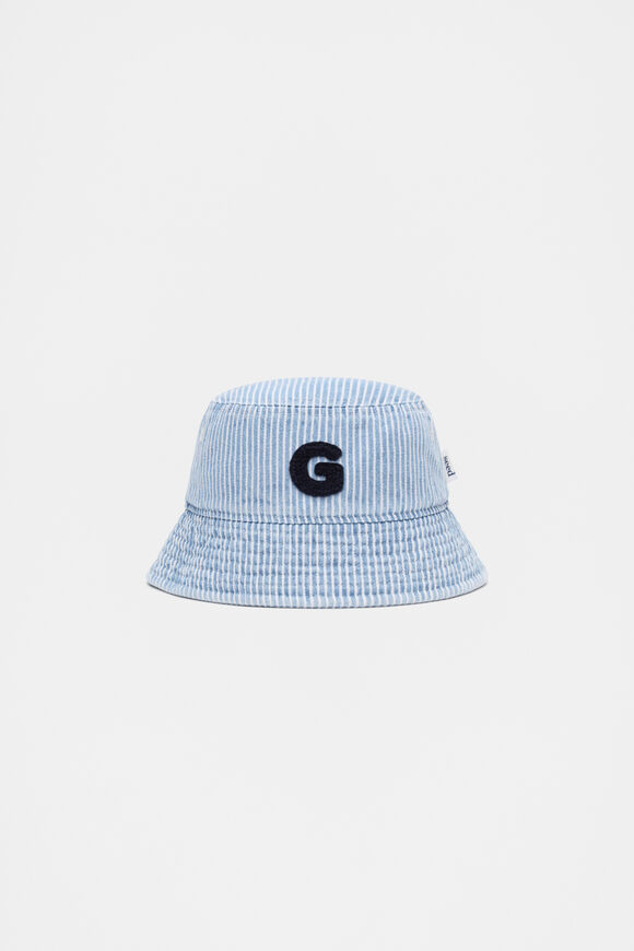 Blue Mini Initial Bucket Hat  G  hi-res
