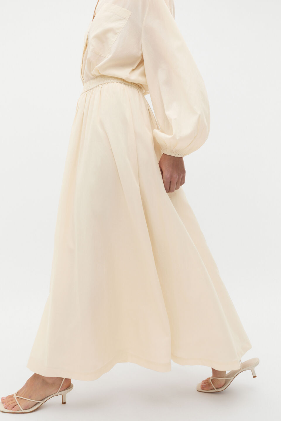 Voile Maxi Skirt  Tofu