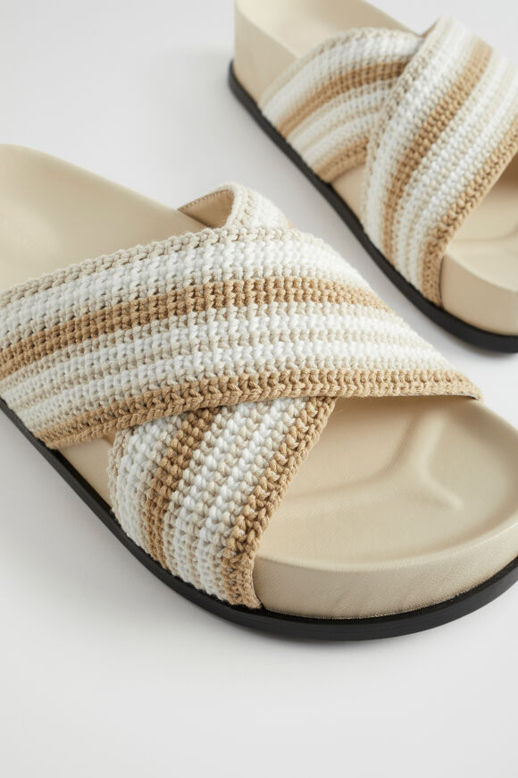 Annika Crochet Slide  Stone  hi-res