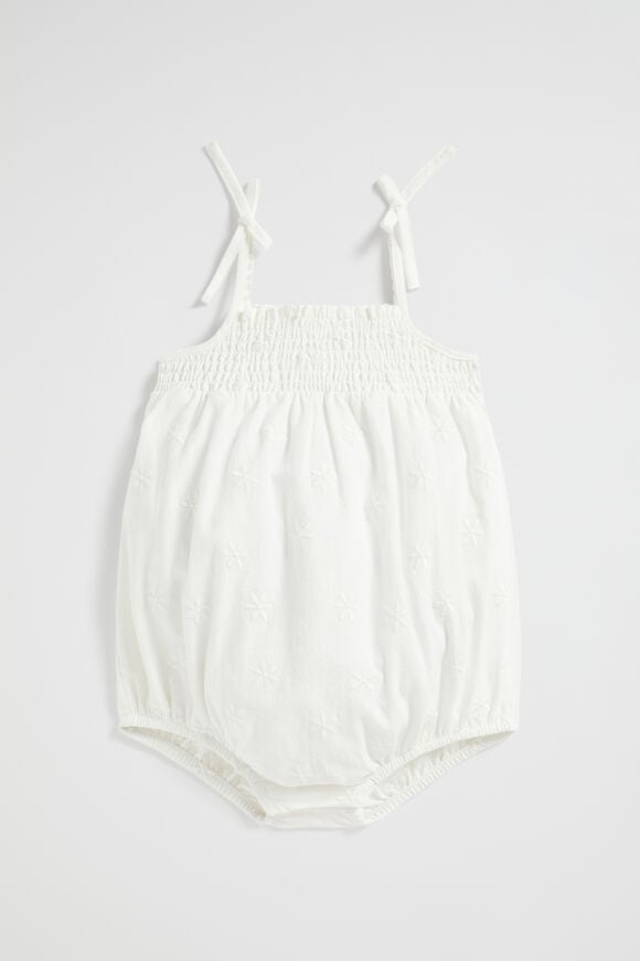 Embroidered Romper  Vintage White  hi-res