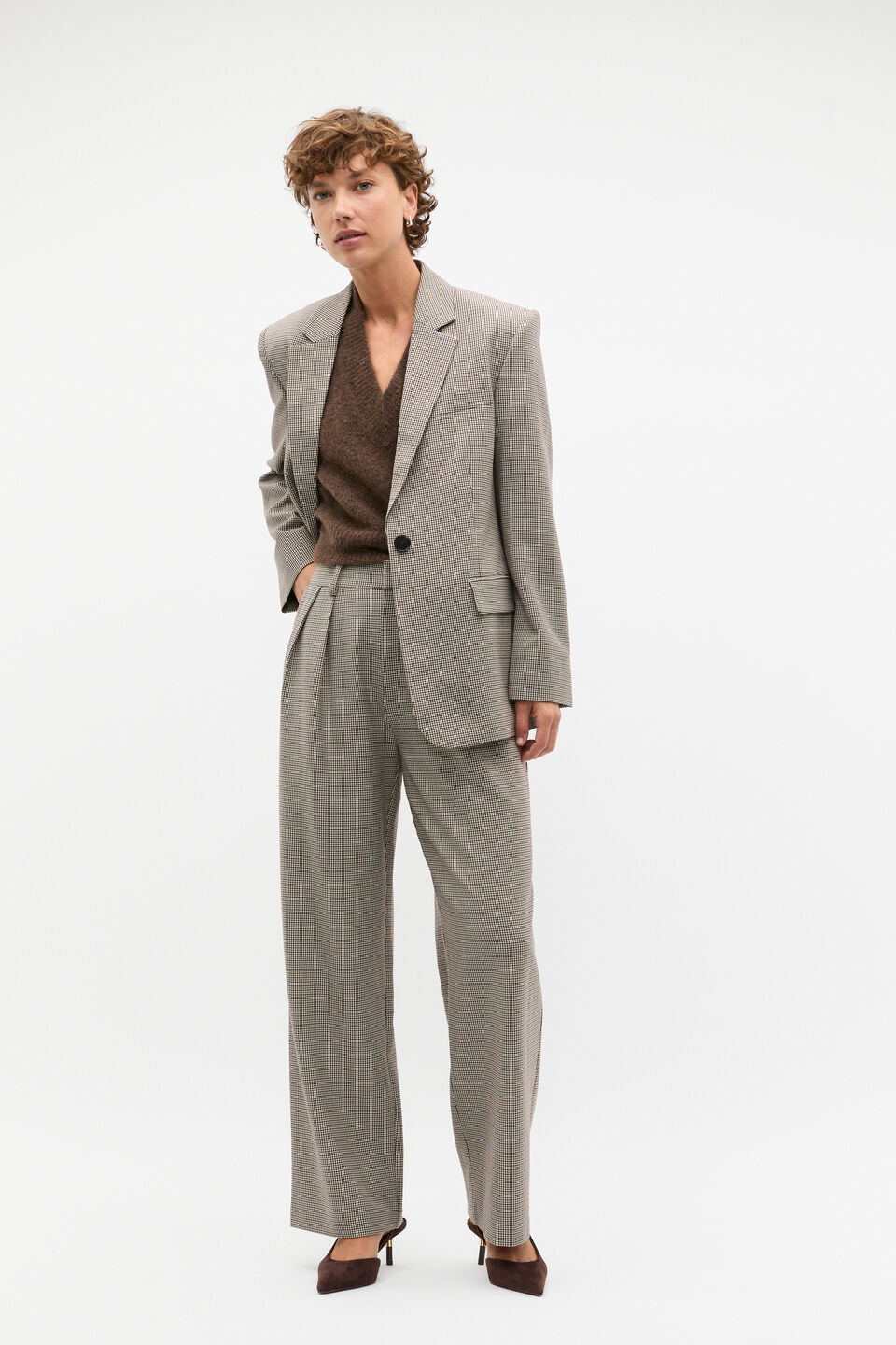 Mini Houndstooth Pleat Pant  Houndstooth