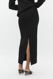Crepe Rib Pencil Skirt  Black  hi-res