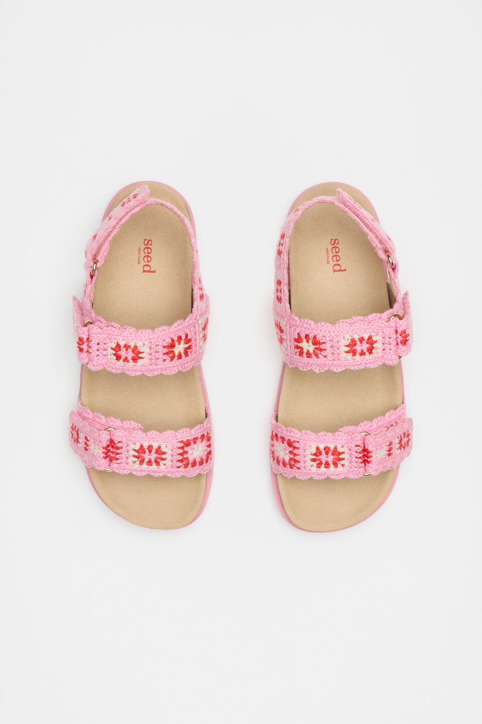 Crochet Detail Sandal  Candy Pink