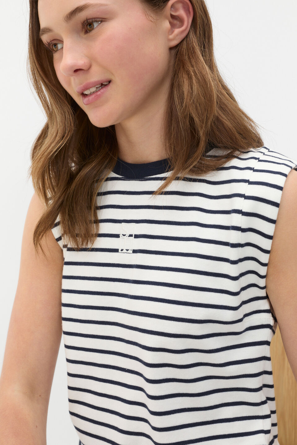 Stripe Logo Dress  New Navy