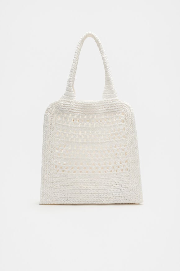 Woven Tote  White  hi-res