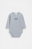 Core Rib Logo Bodysuit  Navy Stripe  hi-res