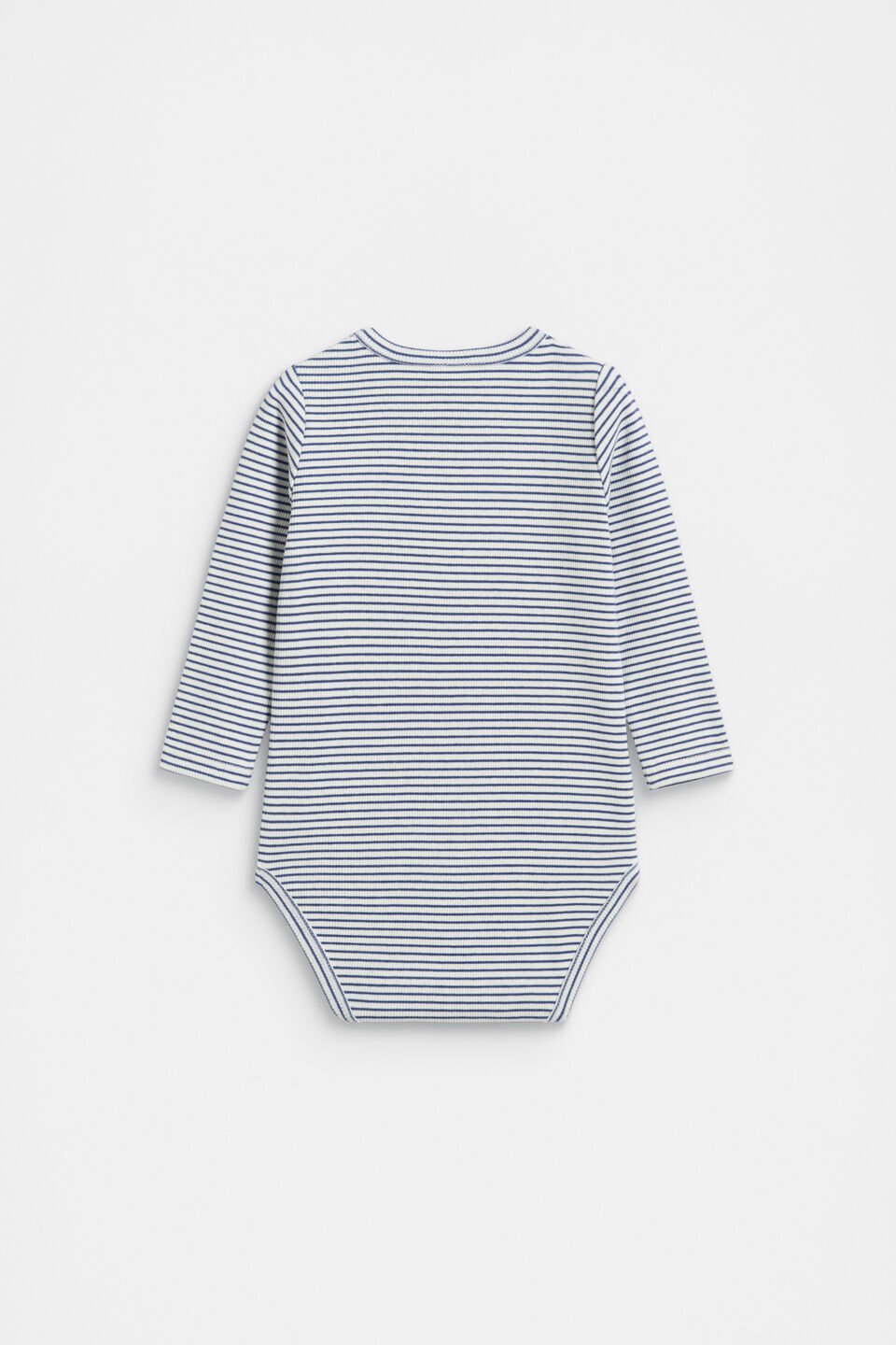 Core Rib Logo Bodysuit  Navy Stripe