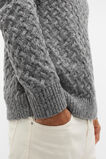 Wool Blend Cable Knit  Vintage Grey Marle  hi-res