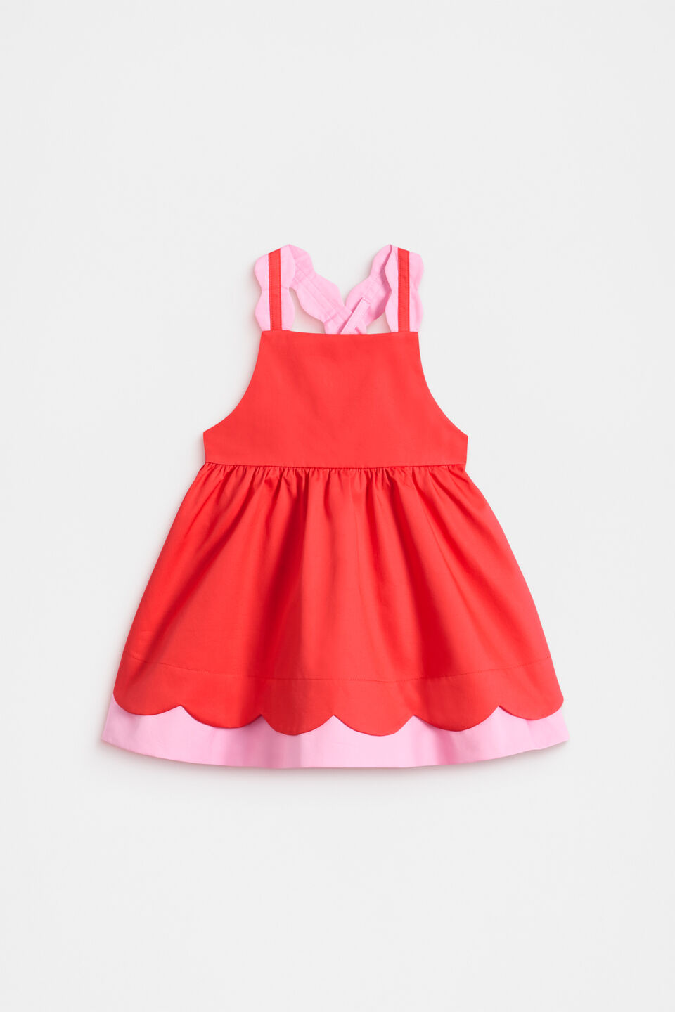 Scallop Dress  Strawberry Red
