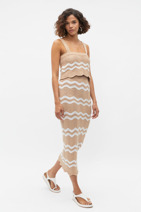 Crochet Cropped Tank  Nougat  hi-res