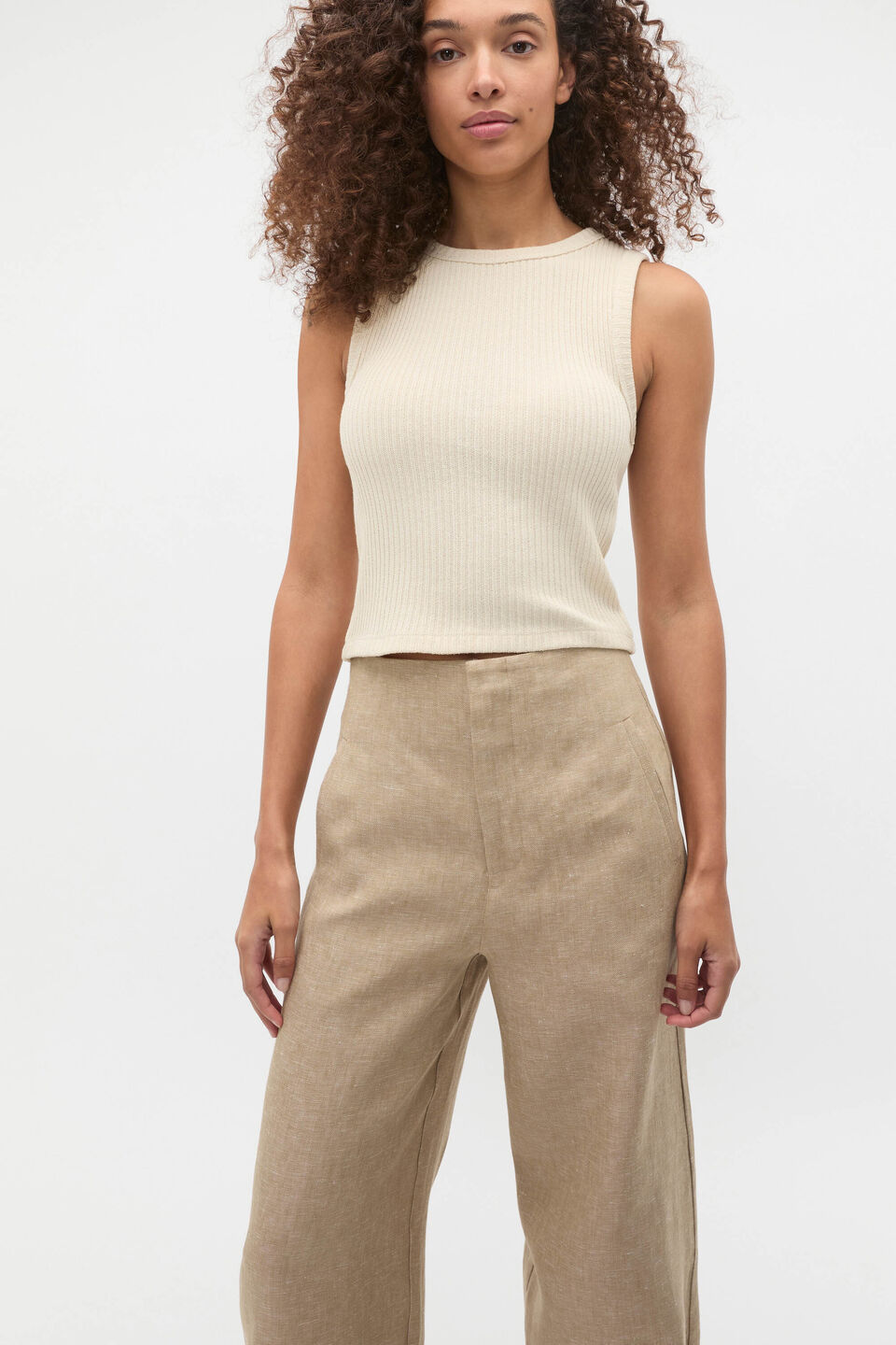 Textured Rib Tank  Tofu