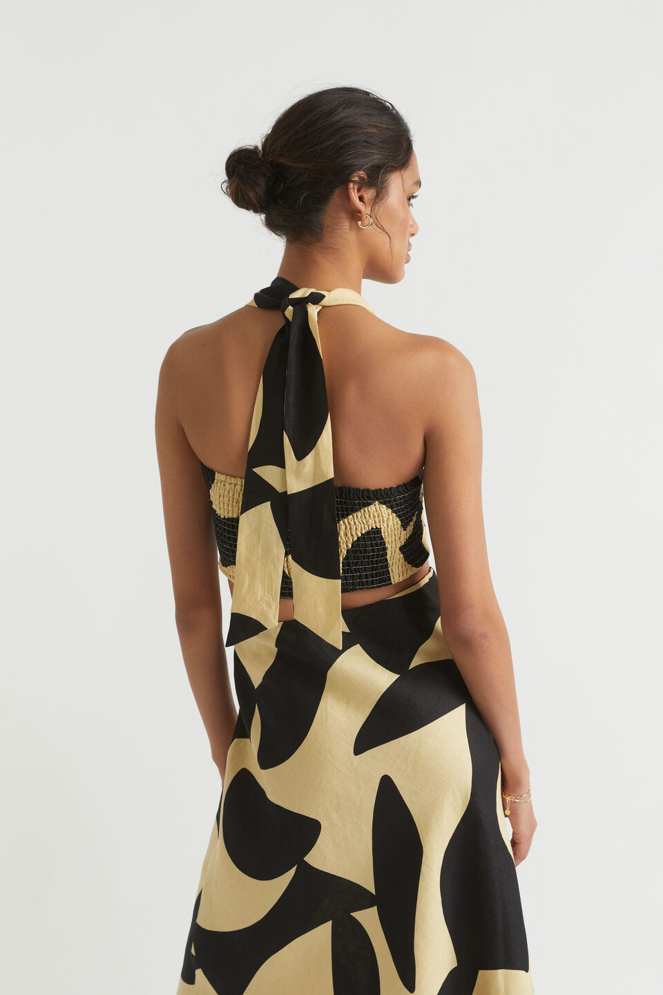 Abstract Halter Top  Abstract Print