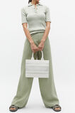 Woven Mini Structured Tote  Pale Olive  hi-res