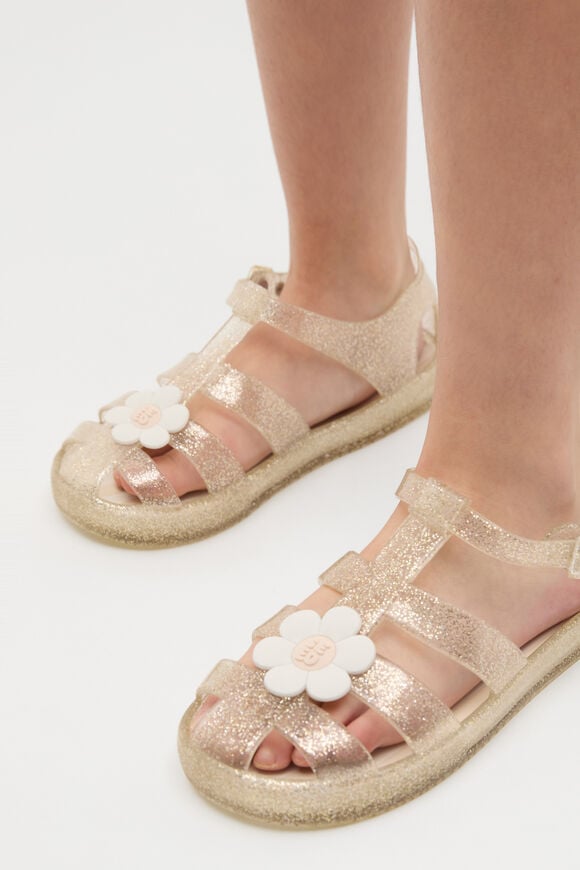 Daisy Jelly Sandal  Gold Glitter  hi-res