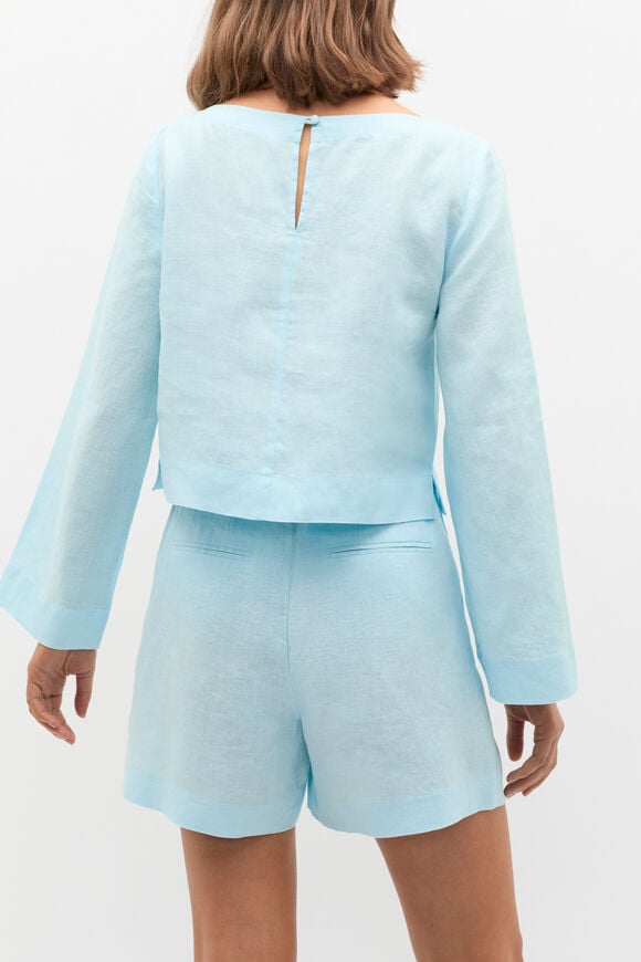 Linen Boat Neck Top  Skyway  hi-res