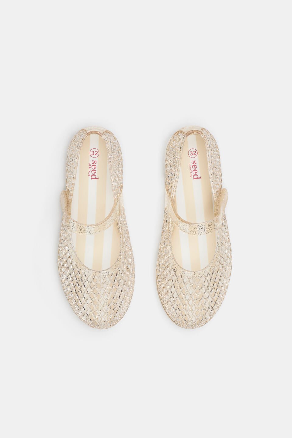 Cage Jelly Ballet  Gold Glitter