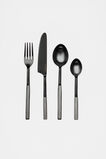Atlas Cutlery Set of 16  Black  hi-res