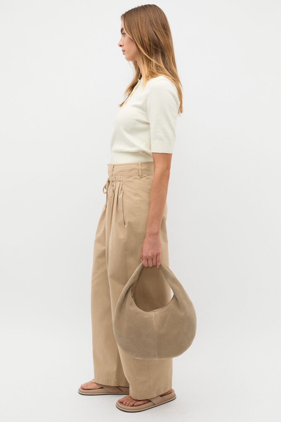 Knit Polo Top  Buttercream