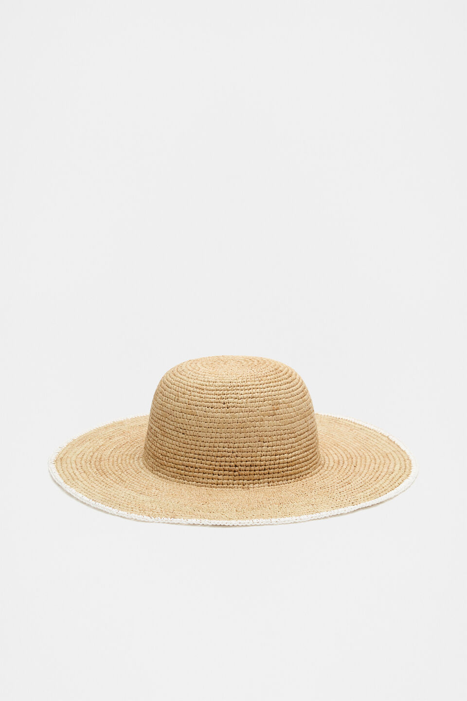 Wide Brim Contrast Hat  White