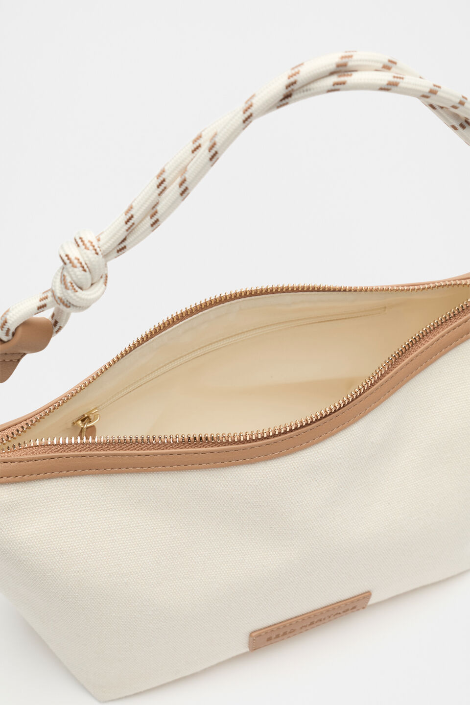 Rope Detail Shoulder Bag  Cream