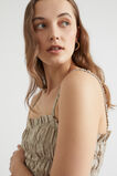 Linen Ruched Top  Soft Mink  hi-res