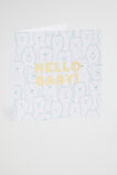Large Bears Hello Baby Card  Multi  hi-res