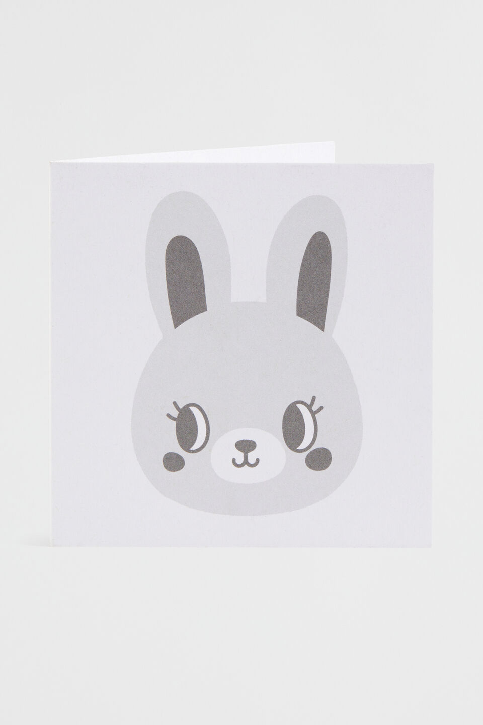 Small Bunny Card  Grey