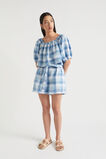 Linen Check Swing Top  Deep Navy Check  hi-res