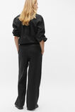 Core Linen Wide Leg Tie Pant  Black  hi-res