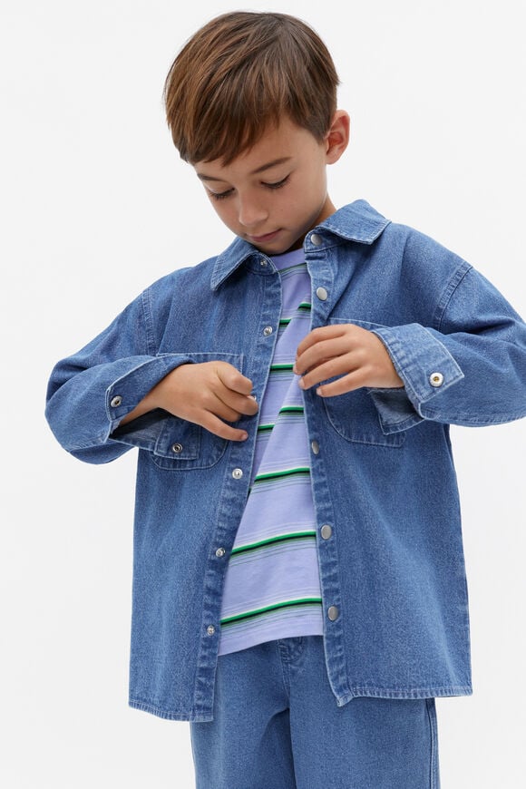 Denim Shirt  Bright Blue Wash  hi-res