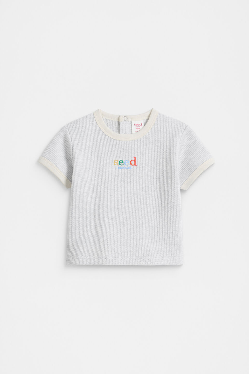 Waffle Logo Tee  Light Grey Marle