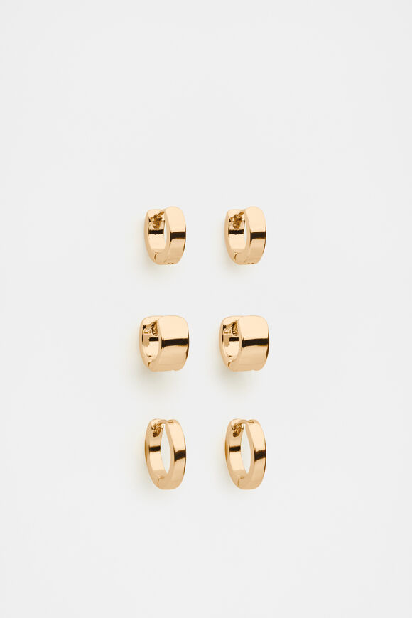 Disc Huggie Ear Pack  Gold  hi-res