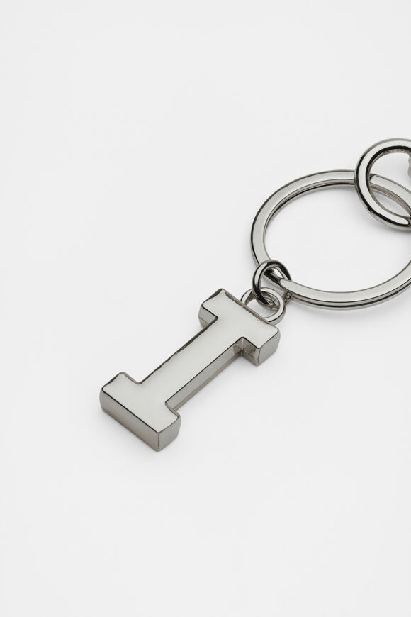 Silver Initials Keyring  I  hi-res