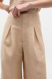 Statement Pleat Front Pant  Ecru  hi-res