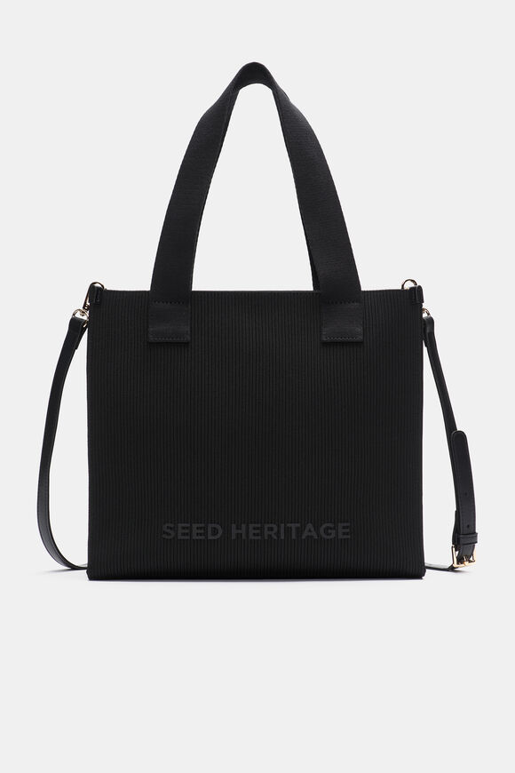Seed Knit Tote  Black  hi-res