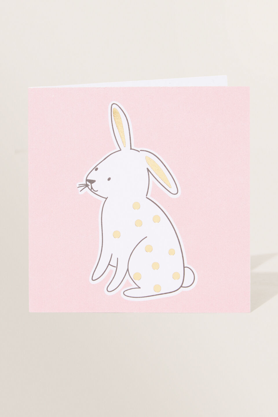 Small Spot Bunny Card  Multi