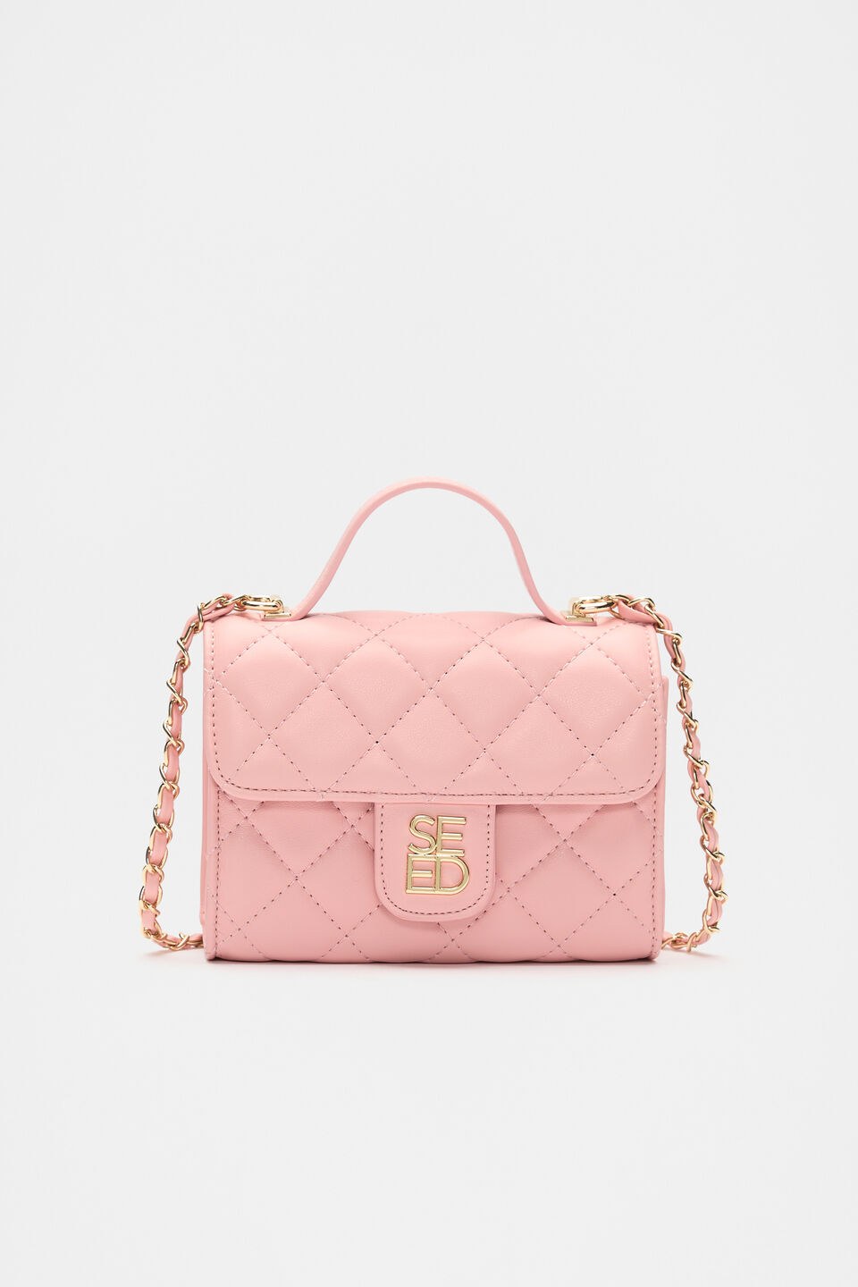 Quilted Top Handle  Rose Petal