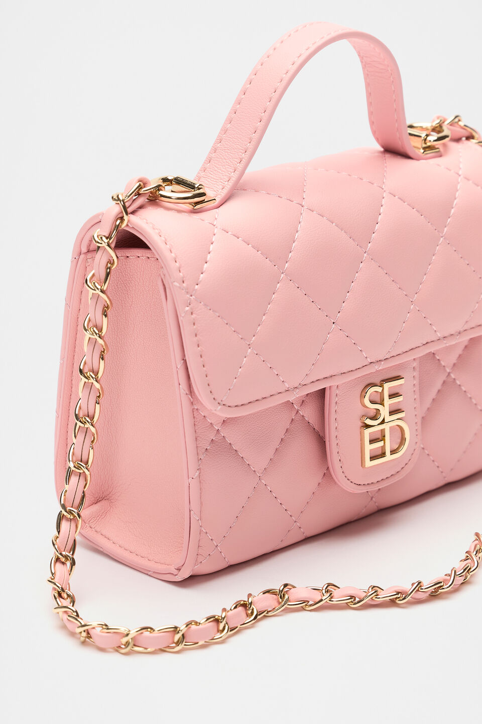 Quilted Top Handle  Rose Petal